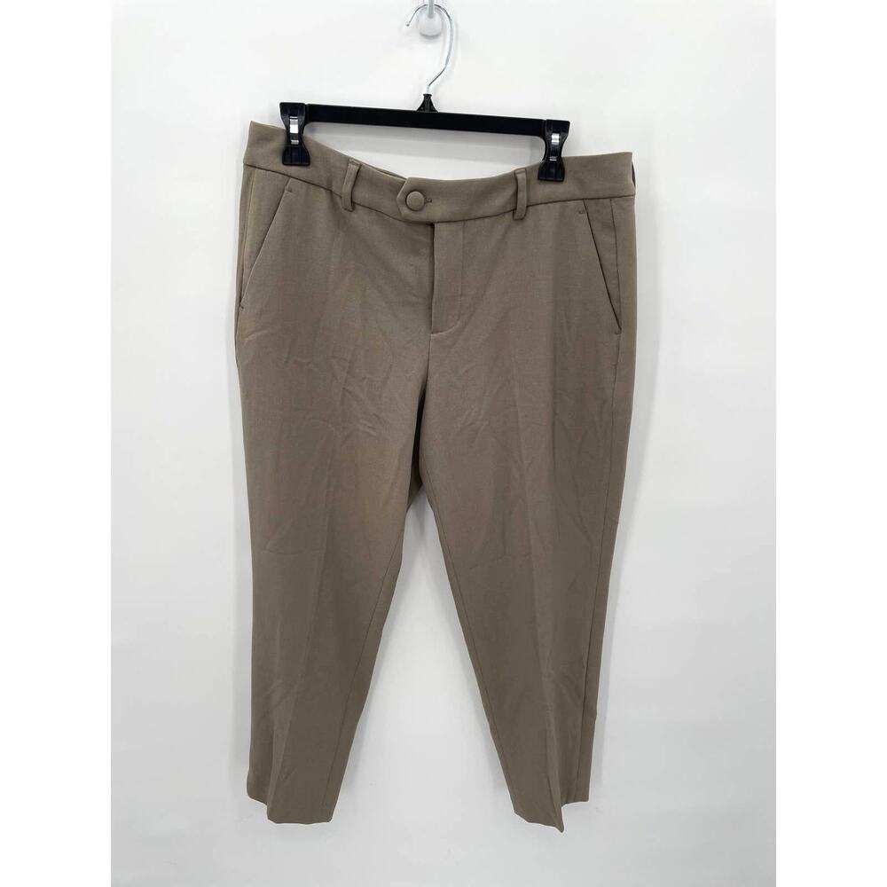 LIVERPOOL Cropped Straight Leg Khaki Trouser Pants // 10